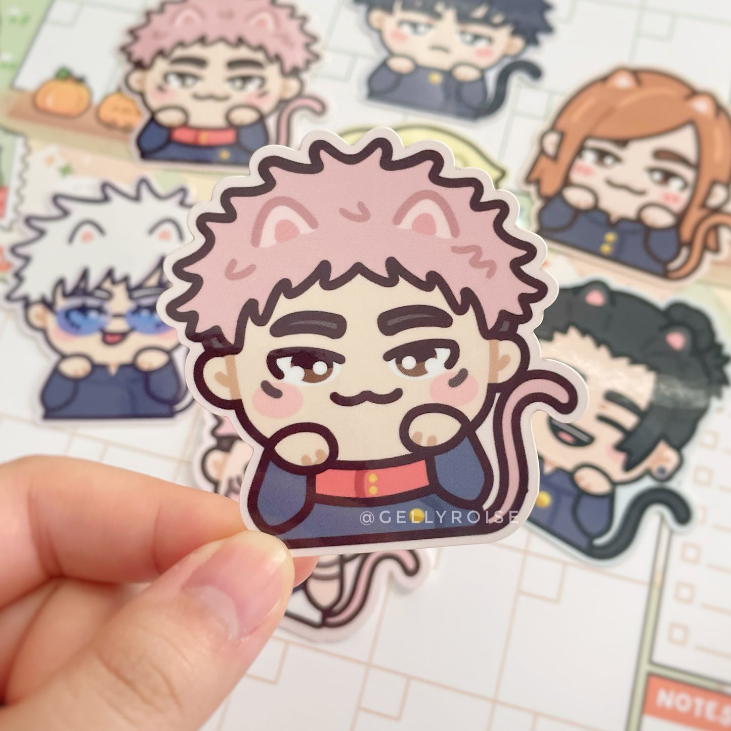 Chibi Cat Sorcerers Waterproof Stickers