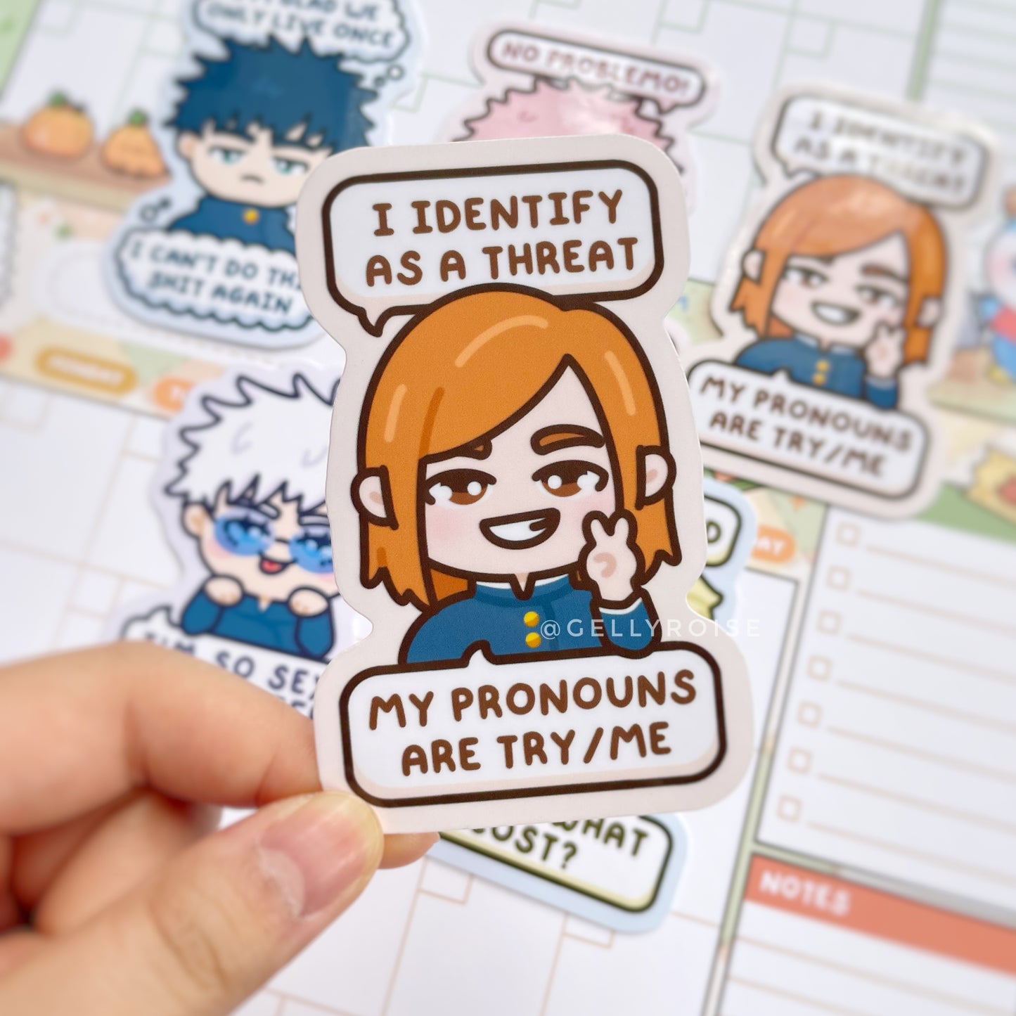 Chibi Sorcerers Waterproof Stickers