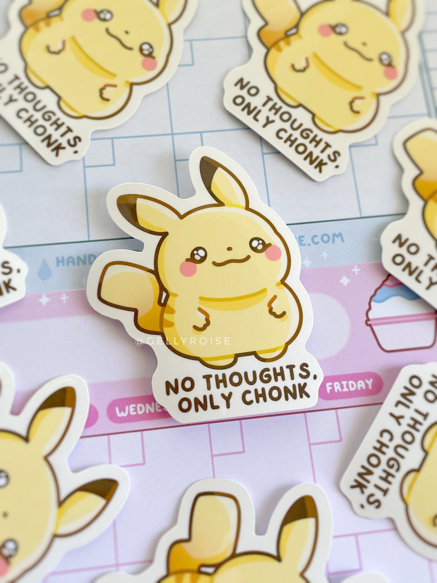 Chonky Pika Waterproof Sticker
