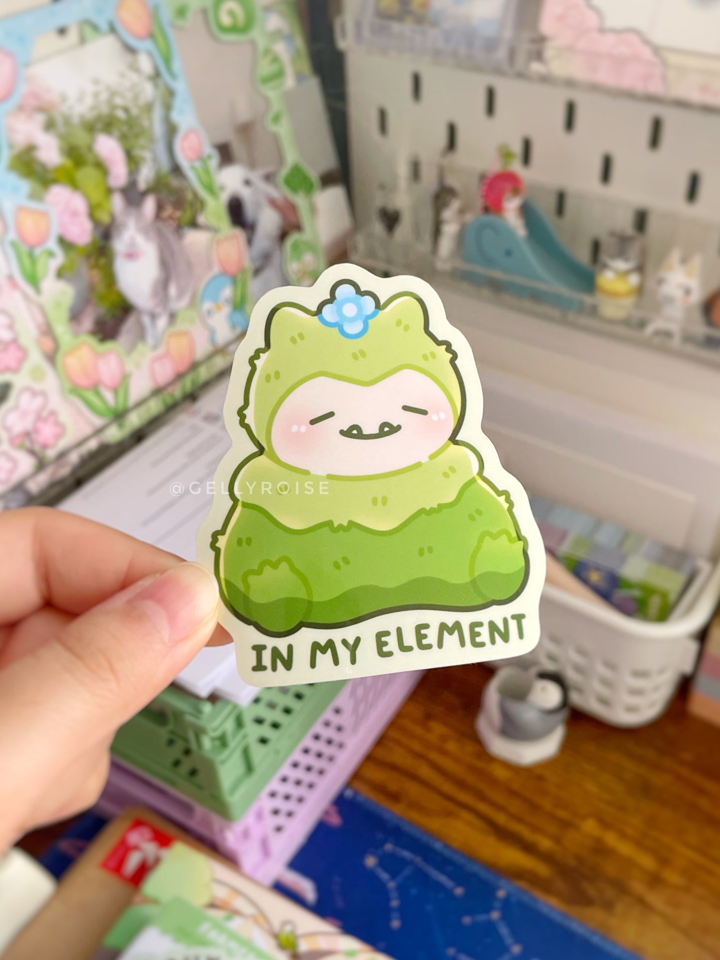Moss Bear Waterproof Sticker