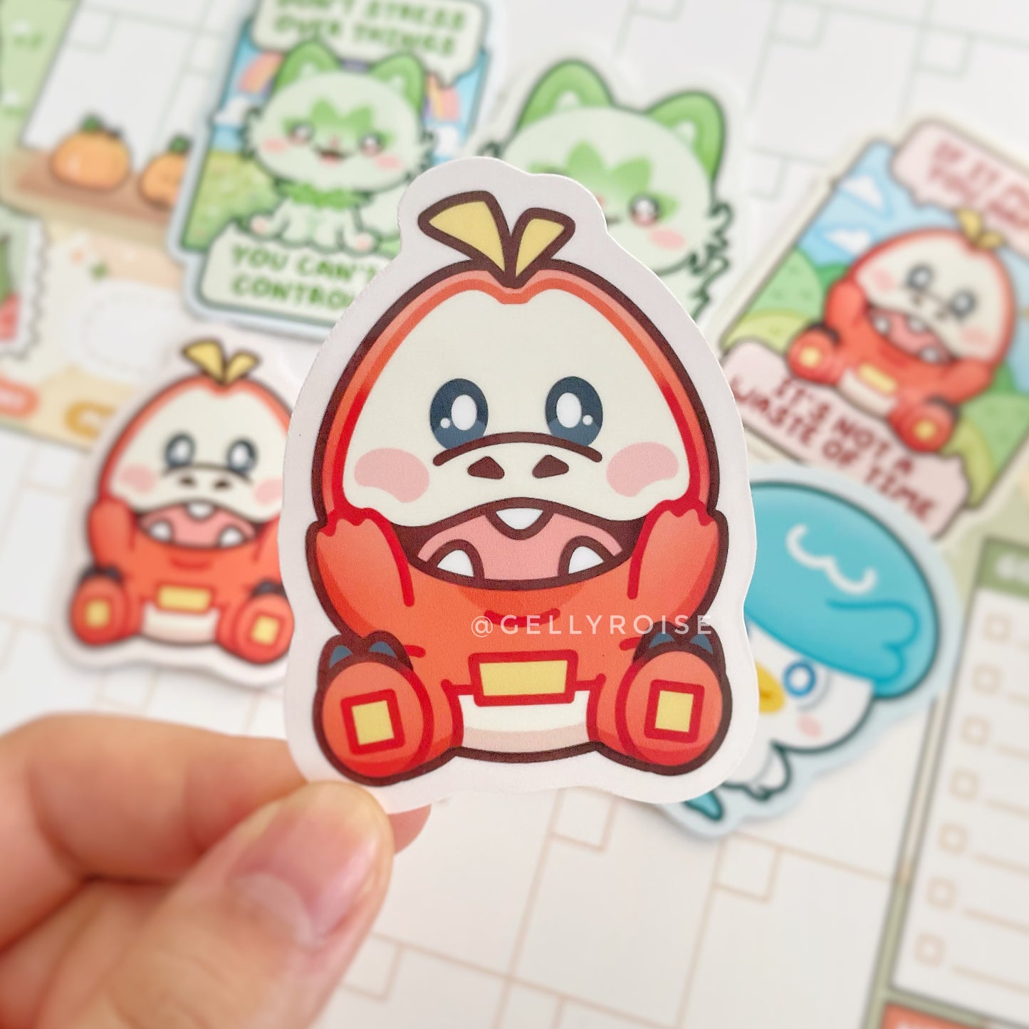 Poke Starters Gen 9 Waterproof Stickers