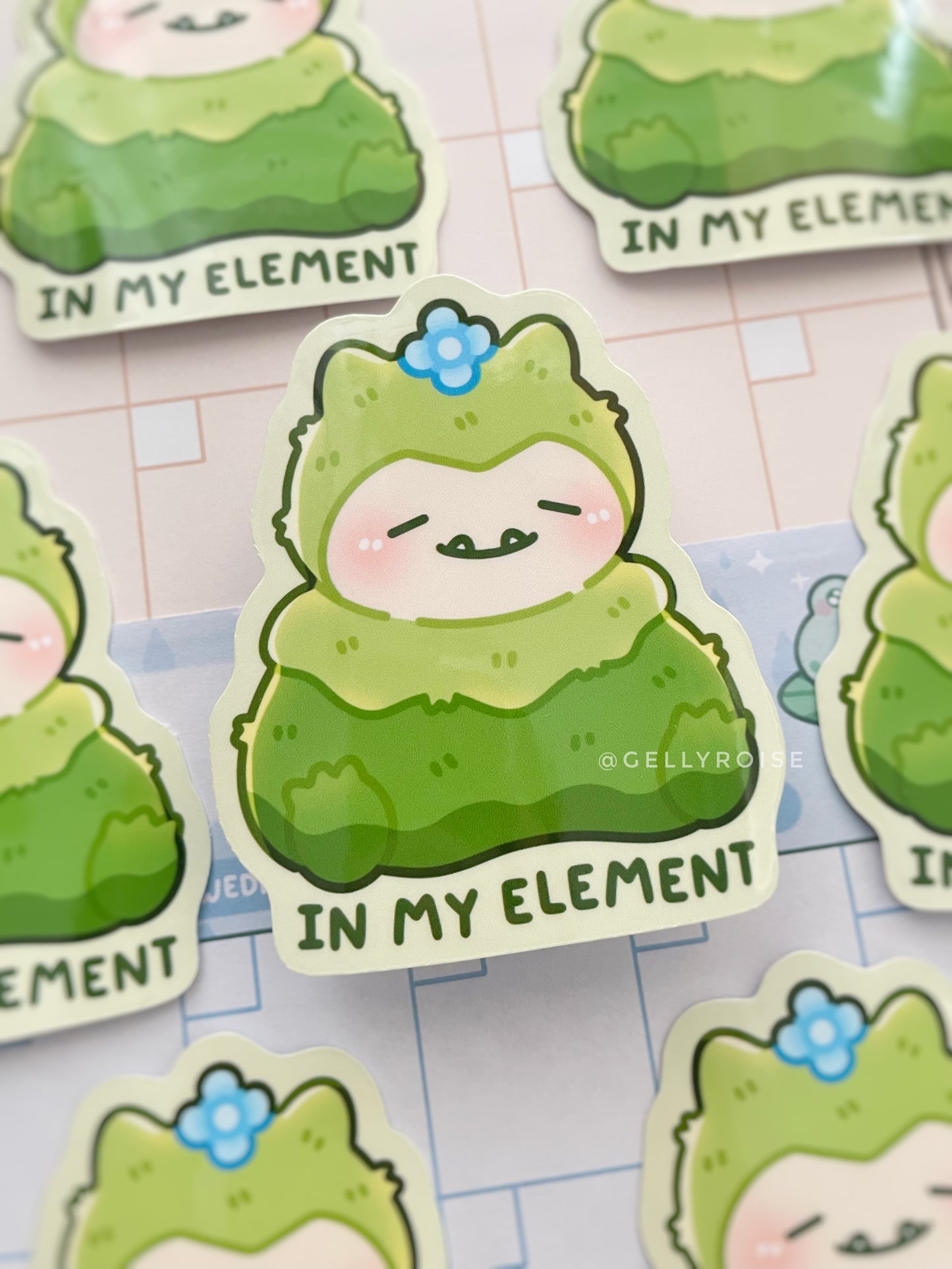 Moss Bear Waterproof Sticker
