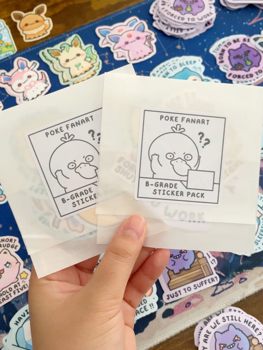 B-grade Poke Mini Waterproof Sticker Pack