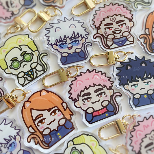 Chibi Cat Sorcerers Keychains