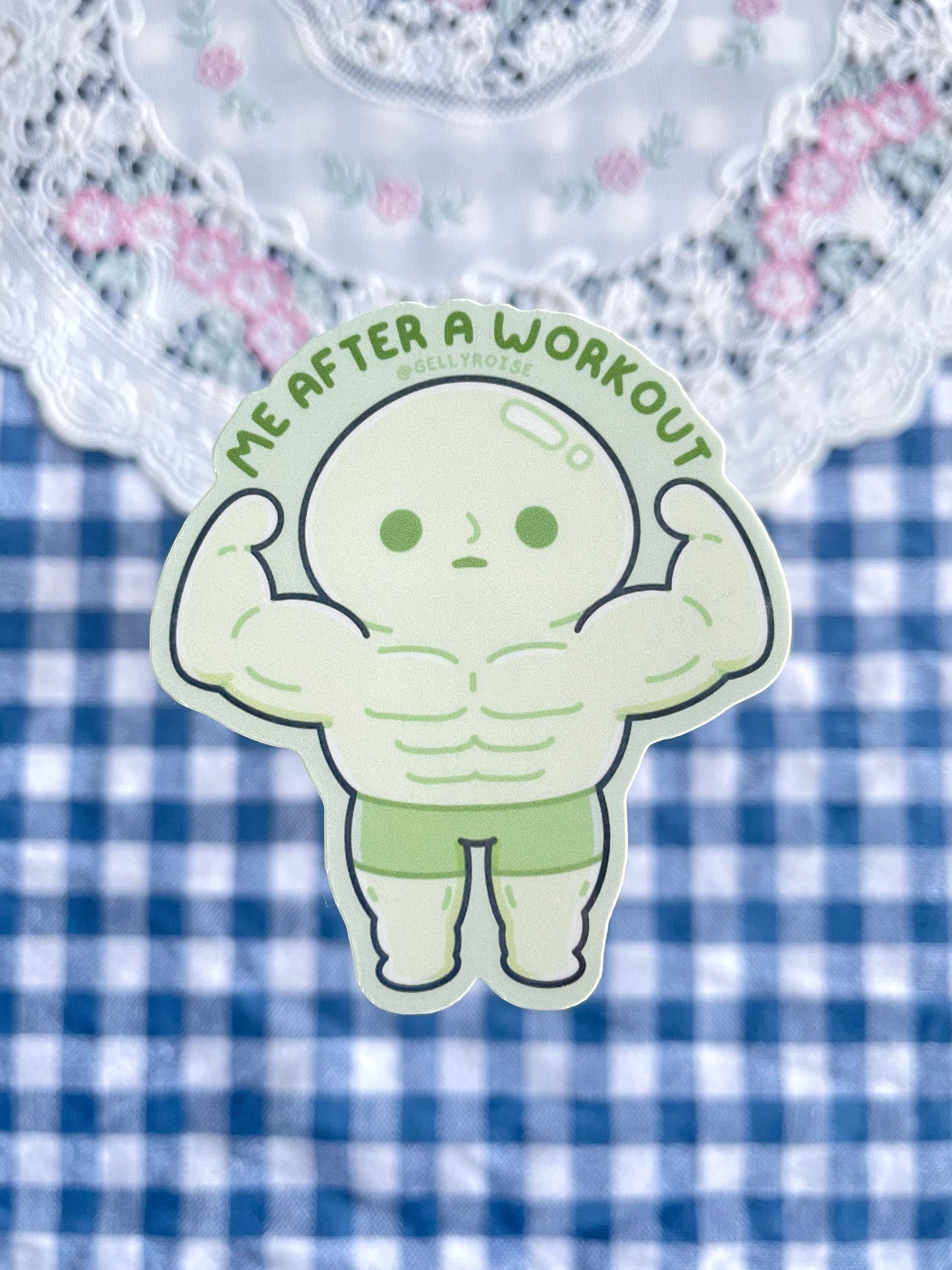 NEW Silly Green Guy Waterproof Stickers