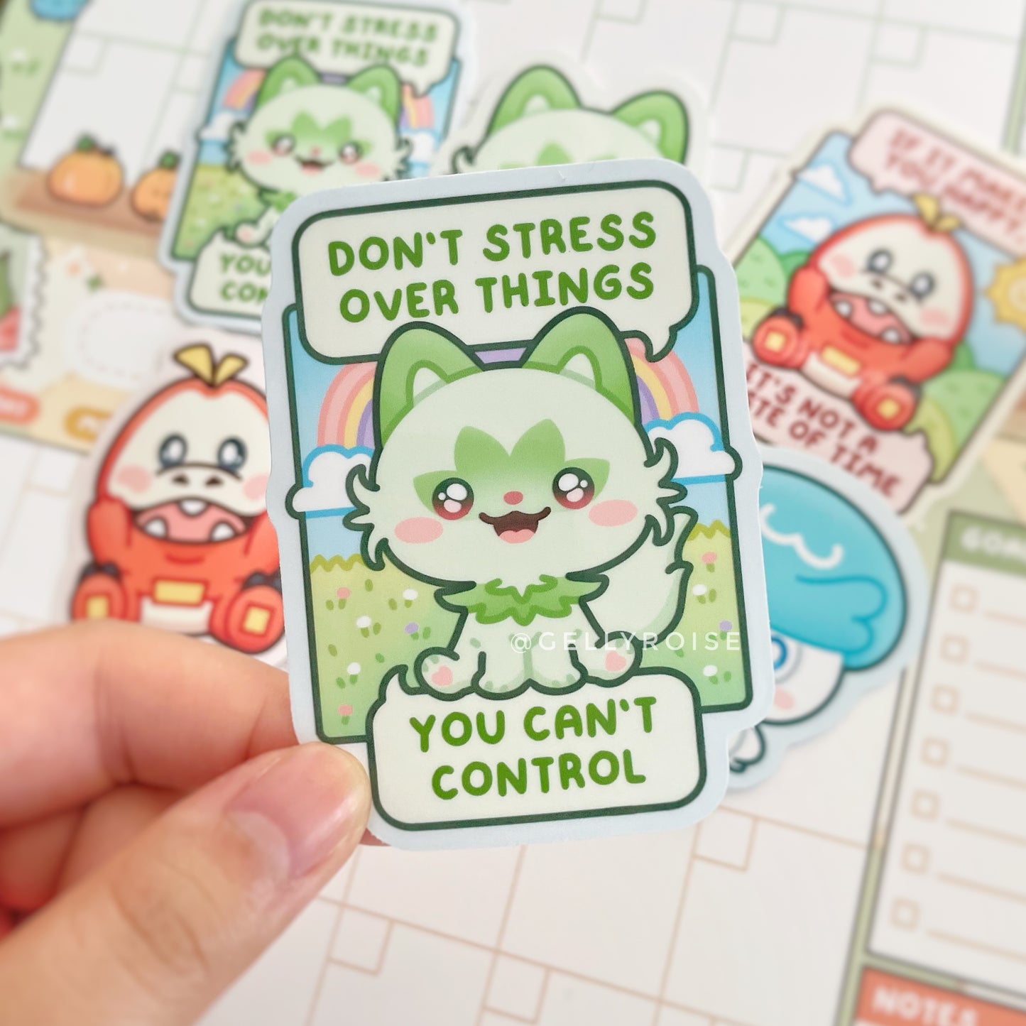 Poke Starters Gen 9 Waterproof Stickers