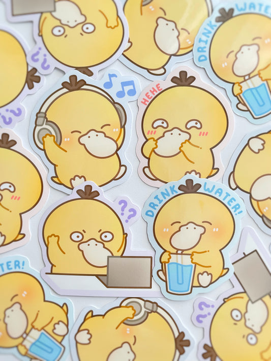 Psyduck Waterproof Stickers
