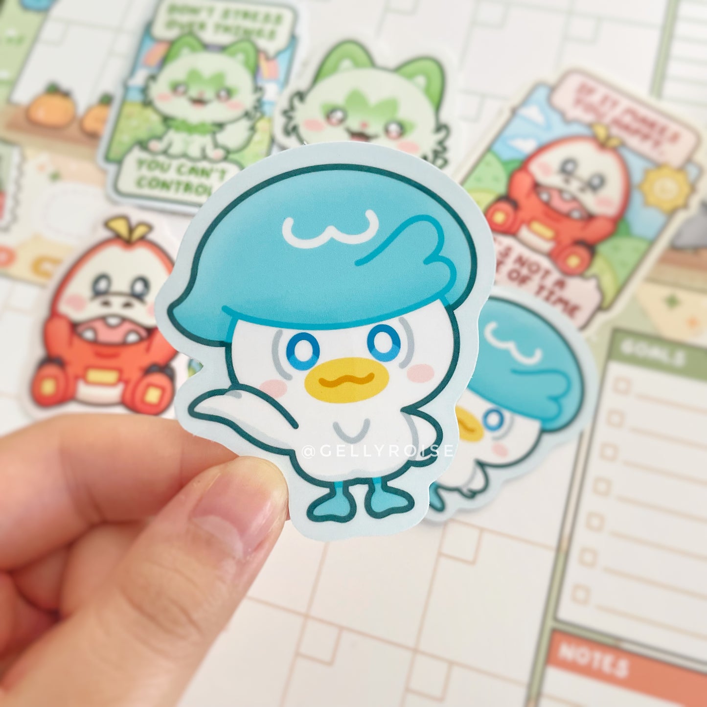 Poke Starters Gen 9 Waterproof Stickers