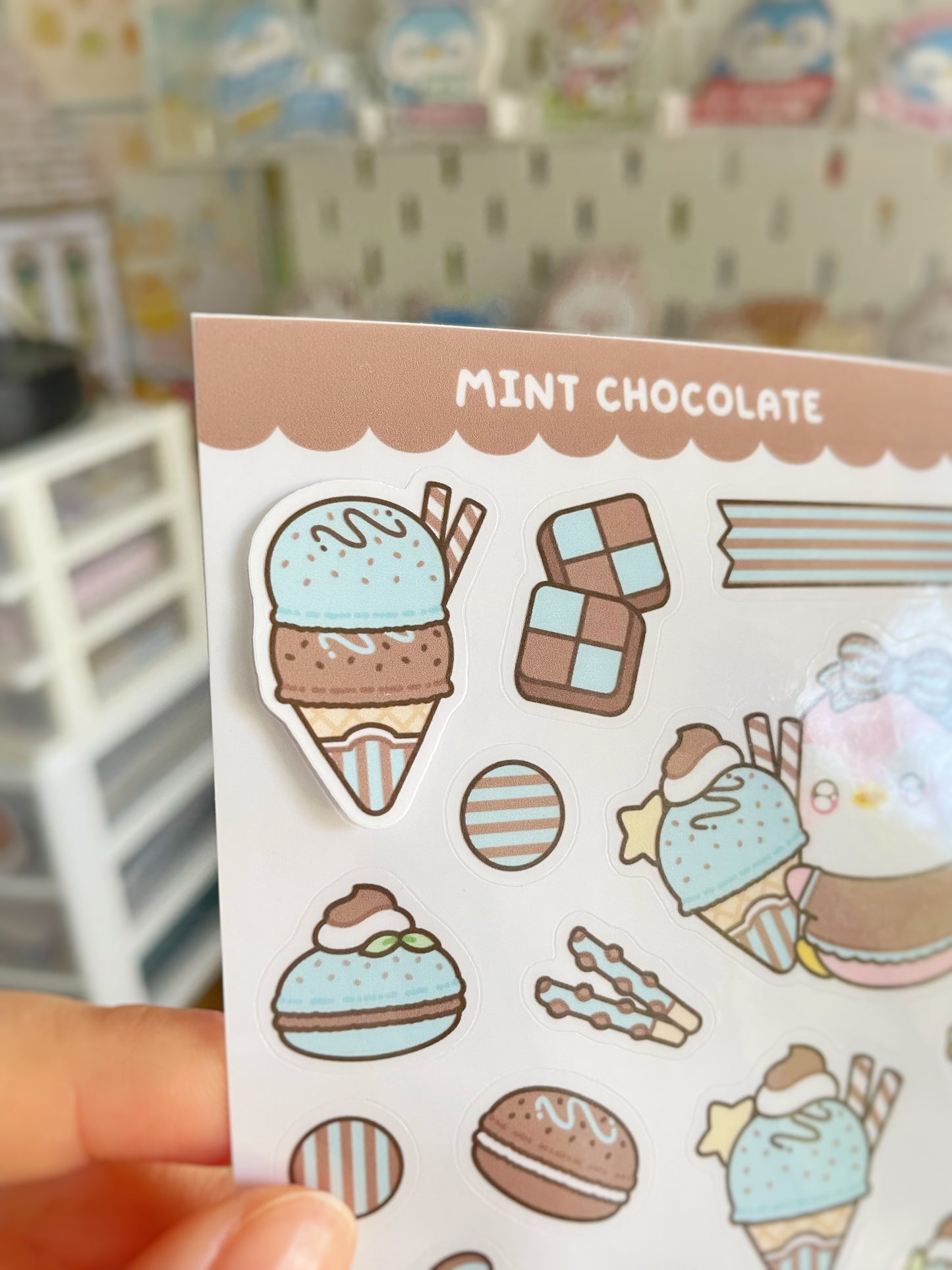 NEW Mint Choco Penguin Sticker Sheet