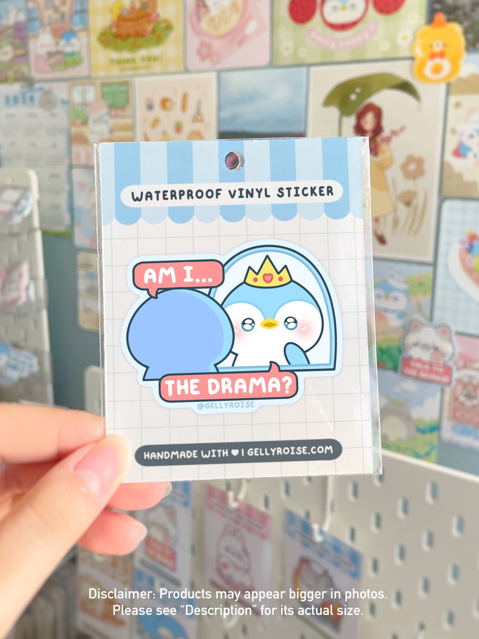 NEW Am I The Drama Penguin Waterproof Sticker - Gelly Roise