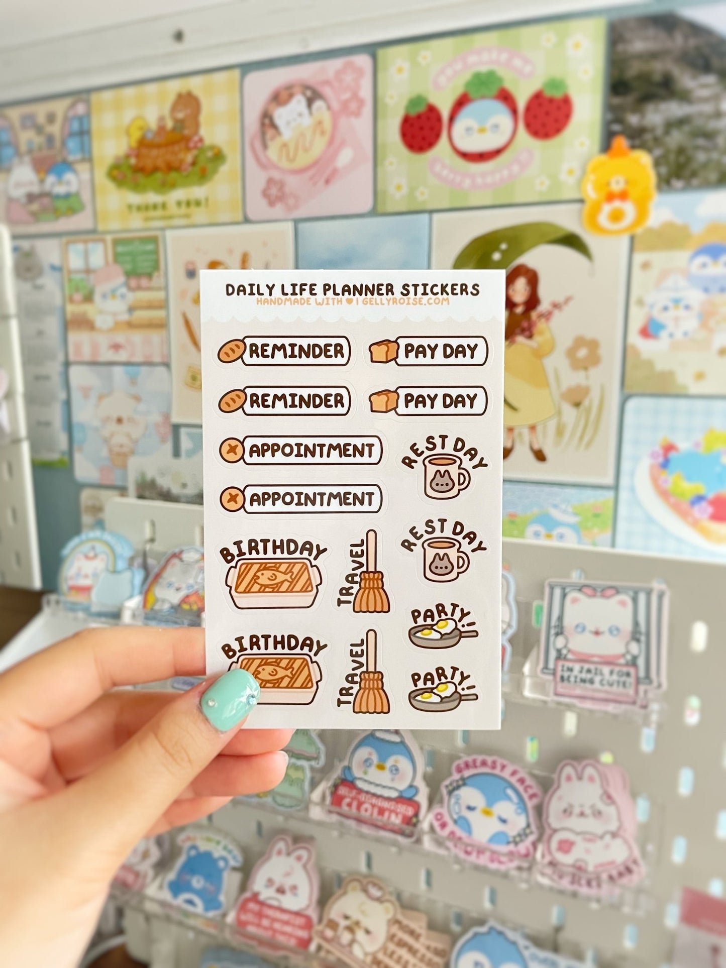 NEW Penguin's Bread Shop Sticker Sheet - Gelly Roise