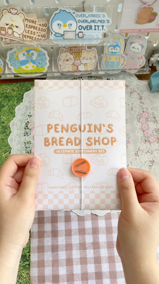 NEW Penguin's Bread Shop Ultimate Stationery Set - Gelly Roise