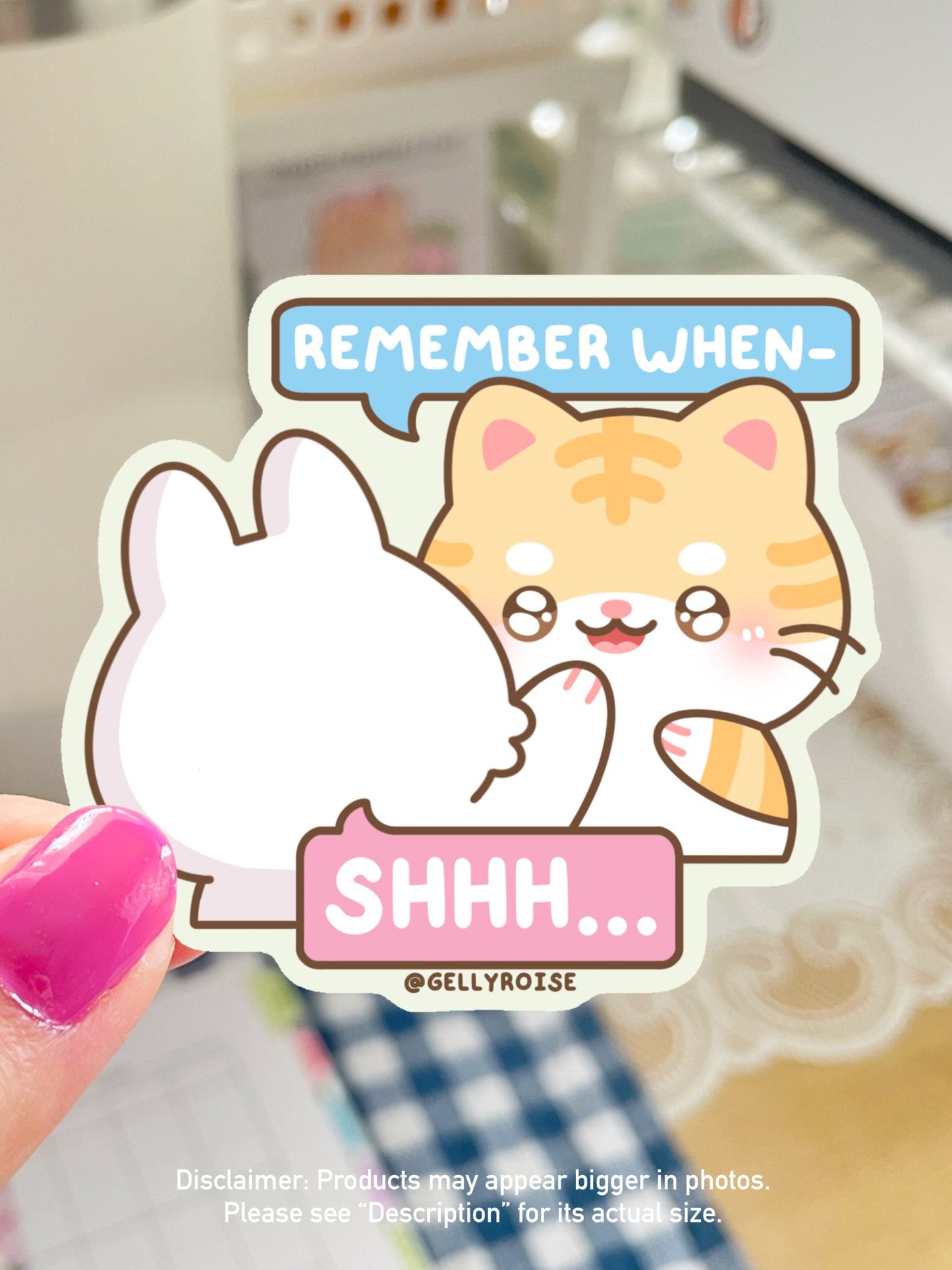 NEW Remember When Cat Waterproof Sticker - Gelly Roise