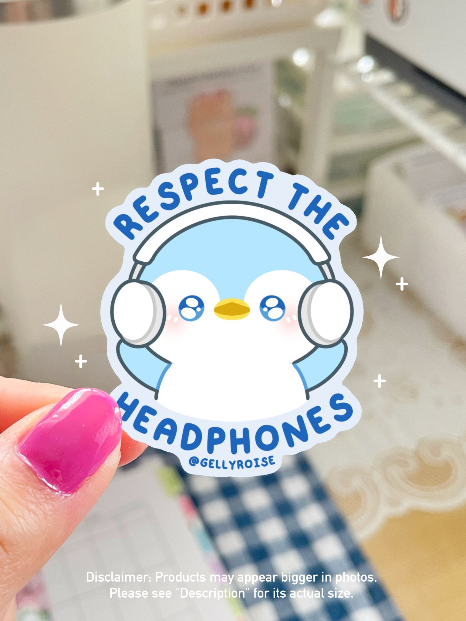 NEW Respect The Headphones Waterproof Sticker - Gelly Roise