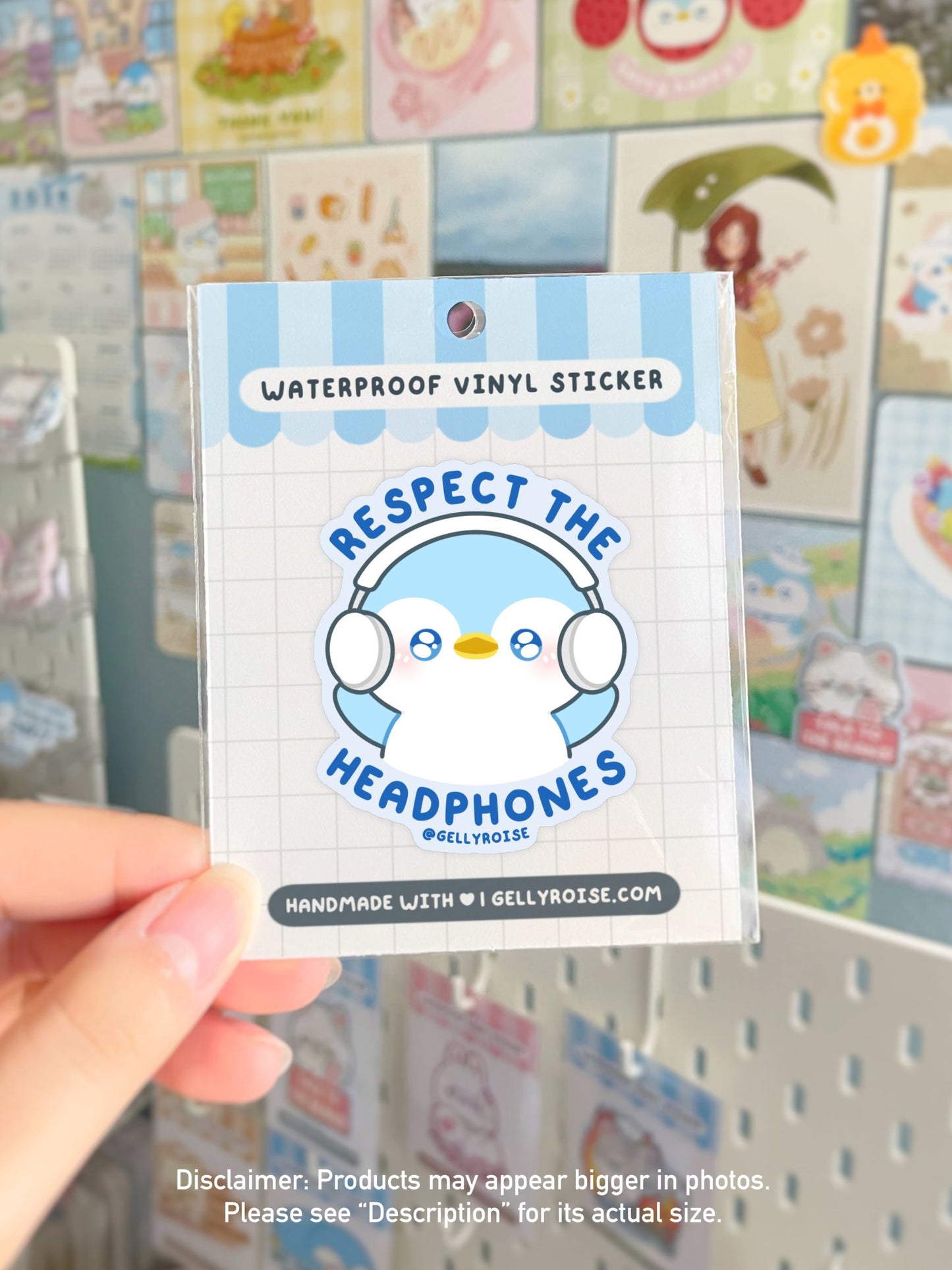 NEW Respect The Headphones Waterproof Sticker - Gelly Roise