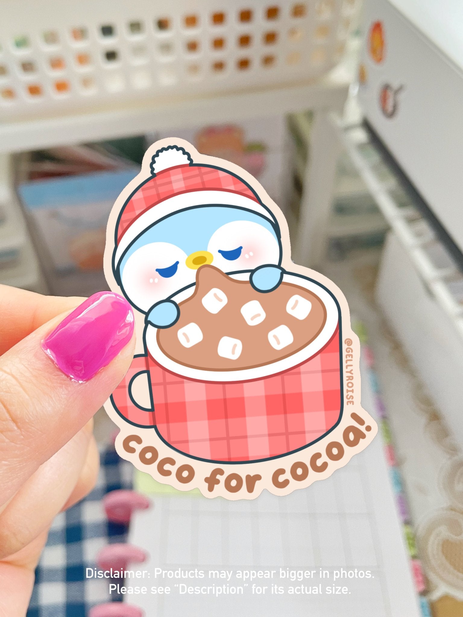 Penguin Coco for Cocoa Waterproof Sticker - Gelly Roise