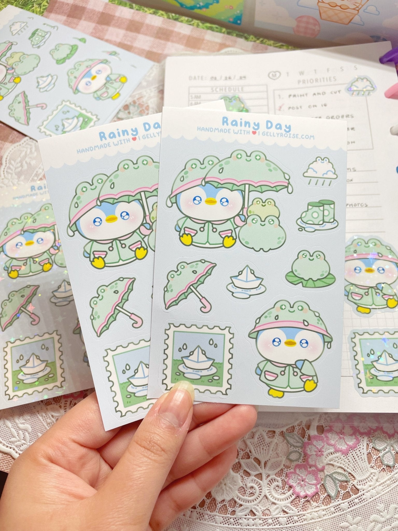 Rainy Day Sticker Sheet - Gelly Roise