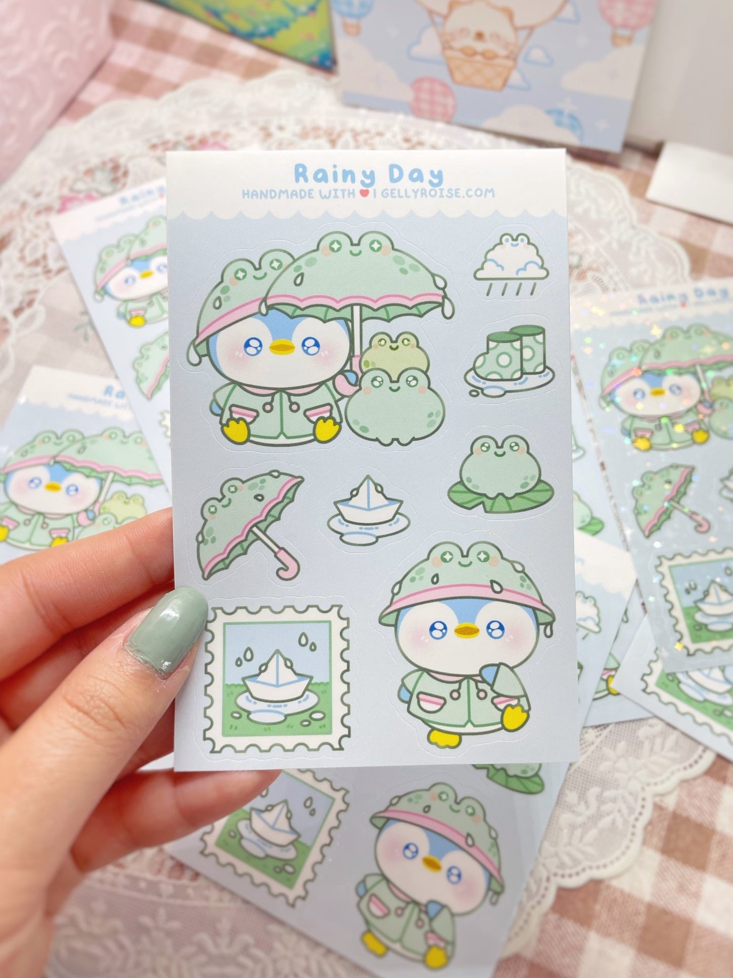 Rainy Day Sticker Sheet - Gelly Roise