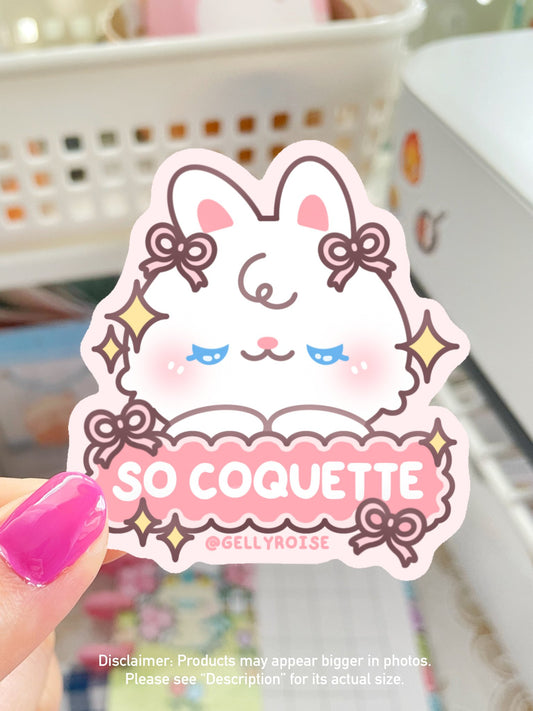 So Coquette Bunny Waterproof Sticker - Gelly Roise