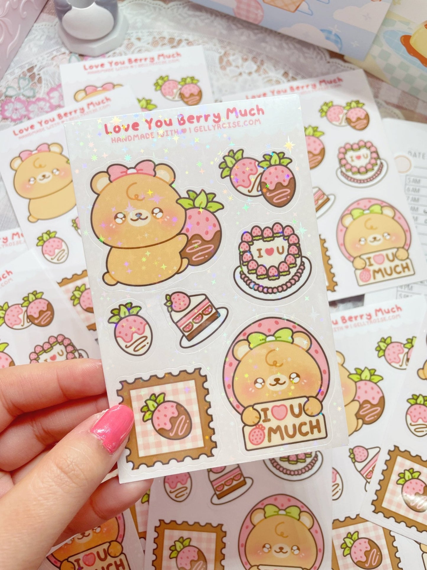 NEW Love You Berry Much Sticker Sheet - Gelly Roise