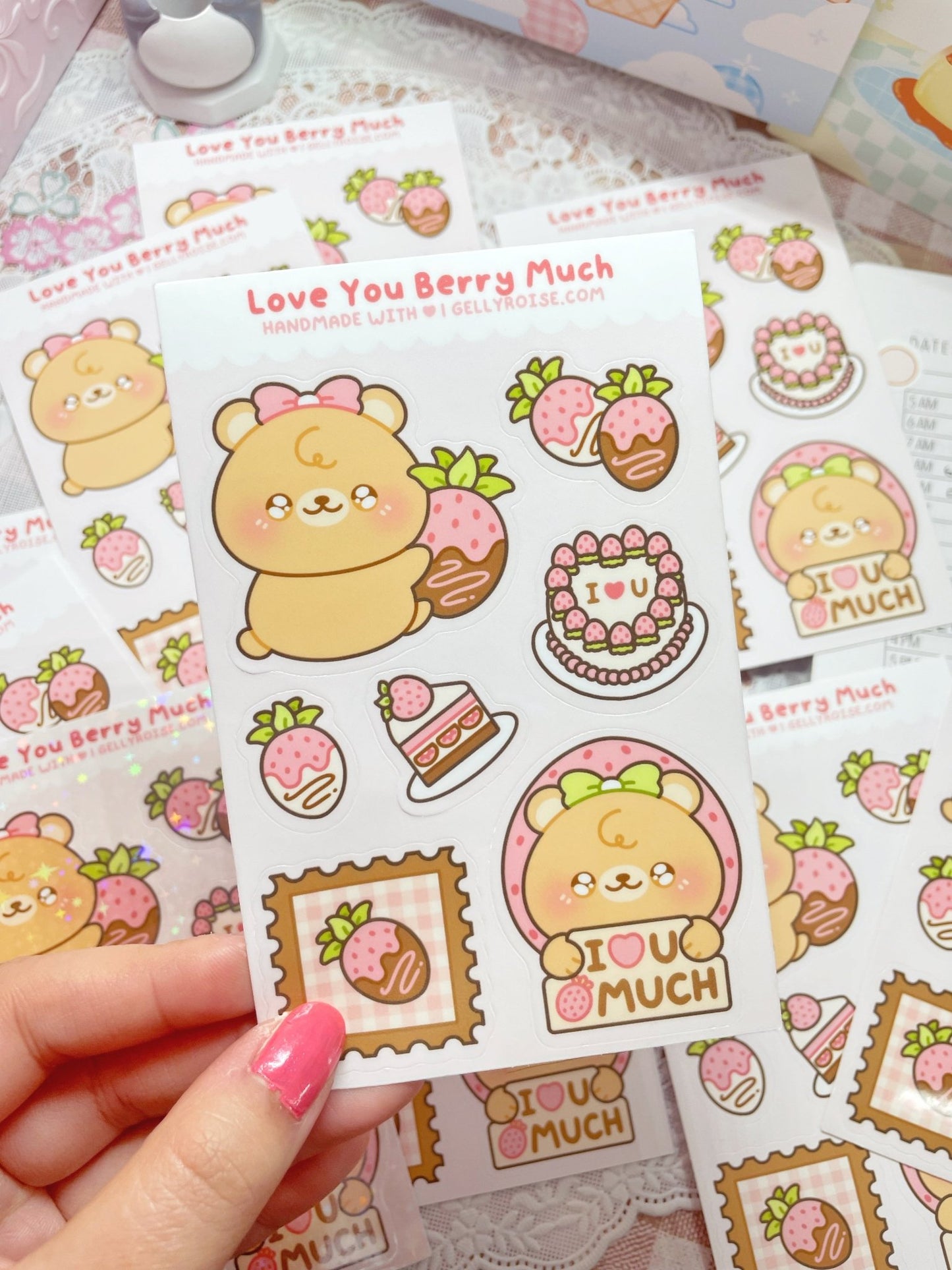 NEW Love You Berry Much Sticker Sheet - Gelly Roise