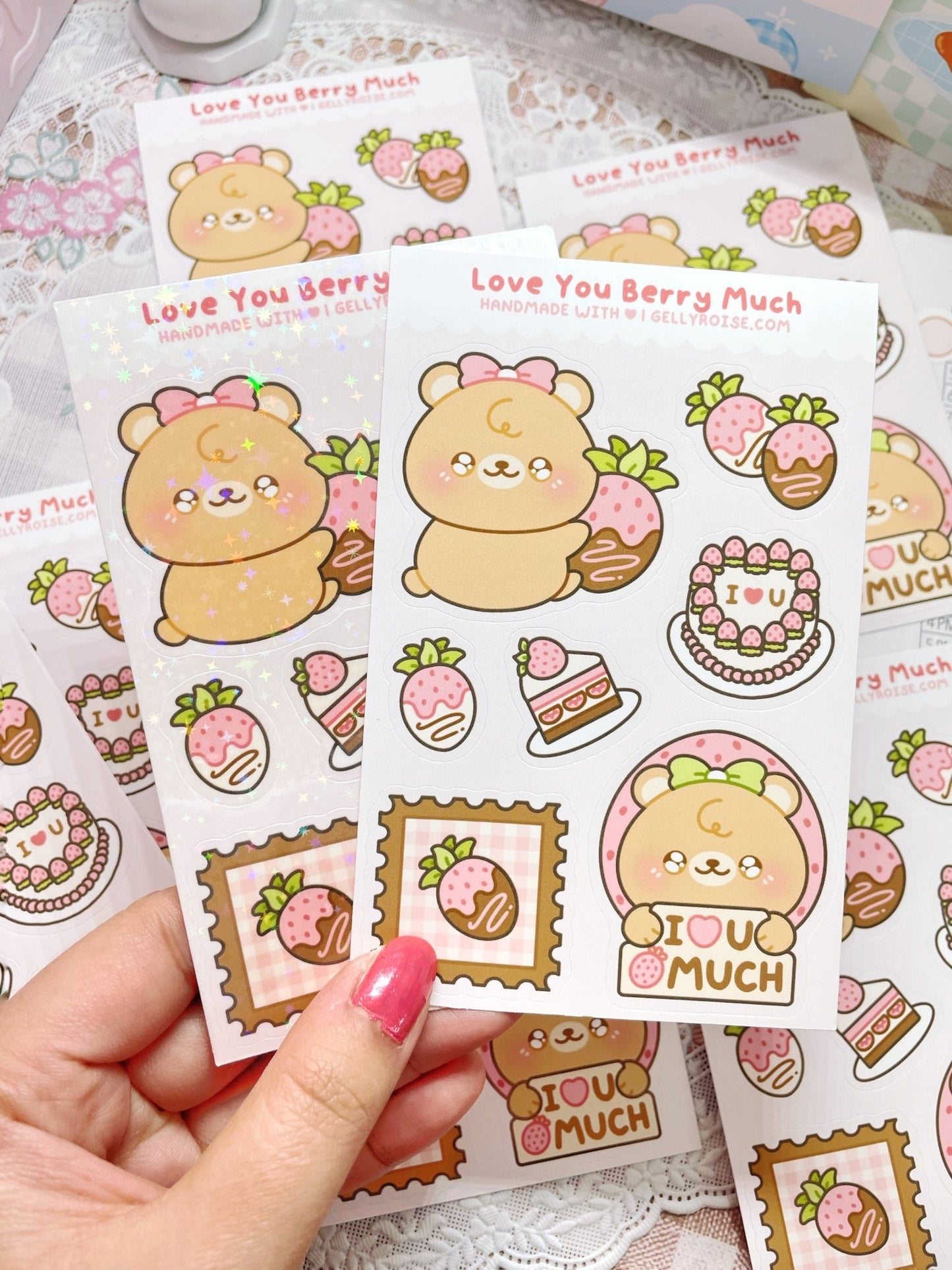 NEW Love You Berry Much Sticker Sheet - Gelly Roise