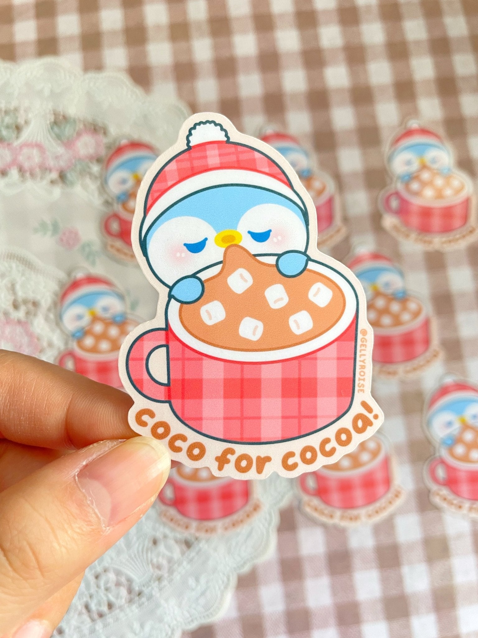 NEW Penguin Coco for Cocoa Waterproof Sticker - Gelly Roise