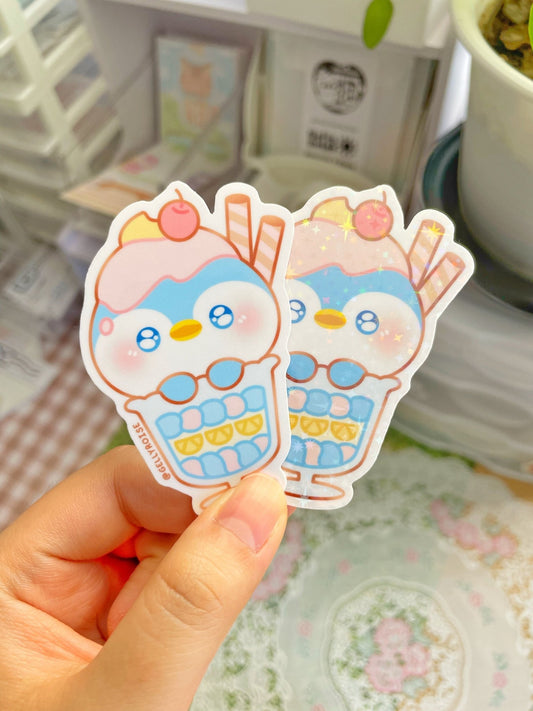 Penguin x Parfait Waterproof Sticker - Gelly Roise