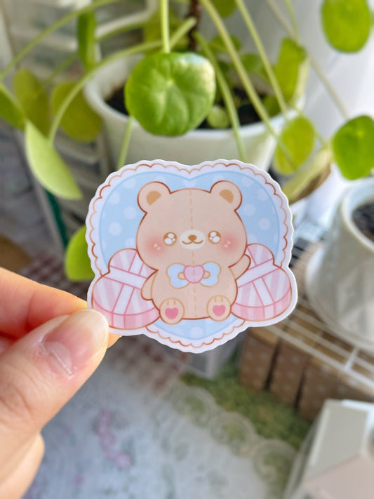 Teddy Bear Waterproof Sticker - Gelly Roise